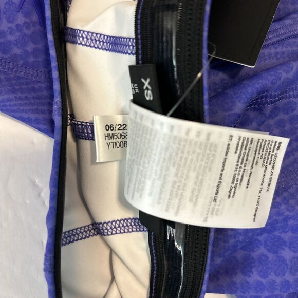 REEBOK CARDI B High-Waisted Legging Shorts Size XS Ultima Purple Athletic Biker - Picture 9 of 11